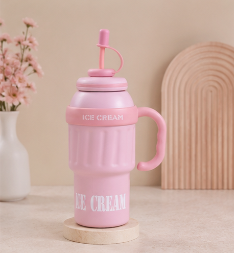 Ice Cream Stainless Steel Hot & Cold Tumbler (1000 ML)