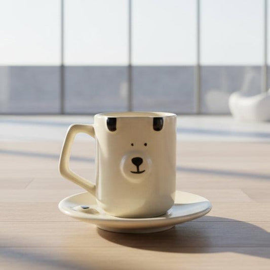 Ceramic Dog Coffee/Tea Mug & Saucer