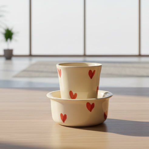 Handpainted Filter Coffee/Tea Mug - Set of 1 | Pinterest Inspired Gift for Lovers, Friends, Anniversary, Birthdays, Valentines, Boyfriend Girlfriend| Microwave Safe| 350ML
