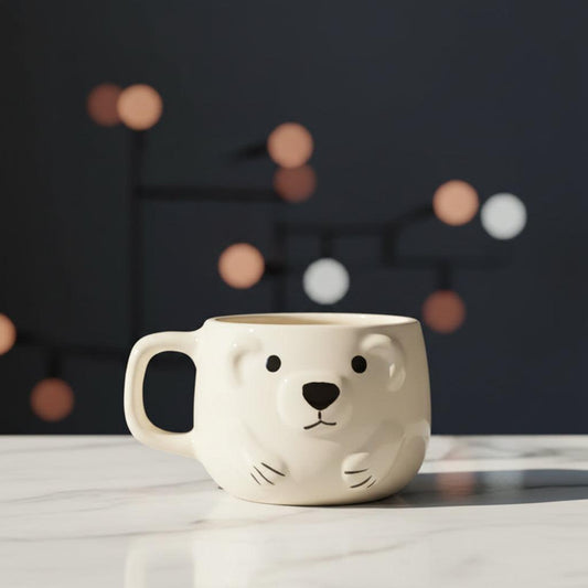 Handcrafted Cute Dog Print Ceramic Coffee Mug