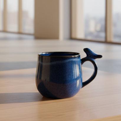 Handcrafted Blue Dolphin Ceramic Coffee Mug