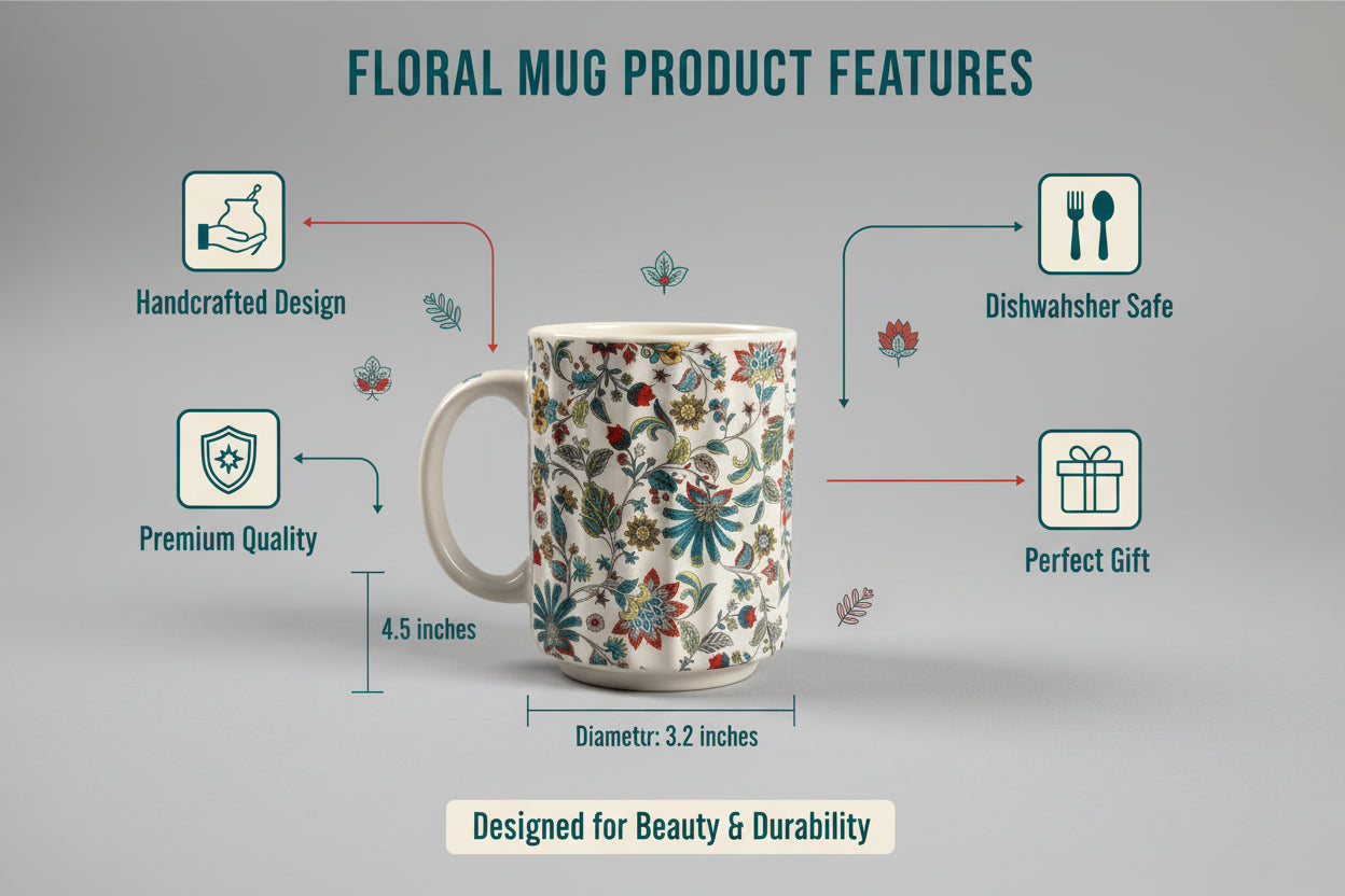 Stag Blue Big Coffee Mug Set of 1 to Gift to Best Friends, Coffee Mugs, Microwave Safe Ceramic Mugs
