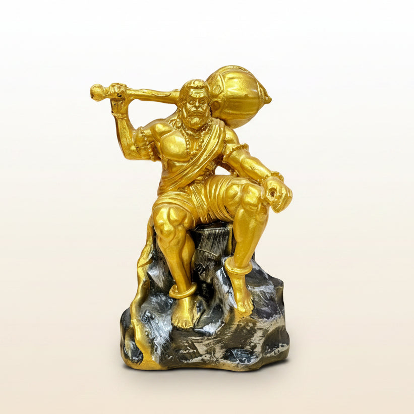 Bahubali Hanuman Sitting on Mountain Idol