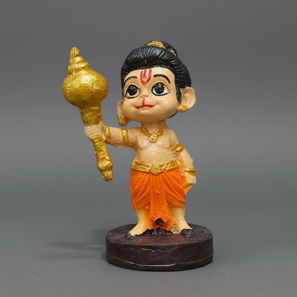 Handcrafted Polyresin Bal Roop Hanuman Idol