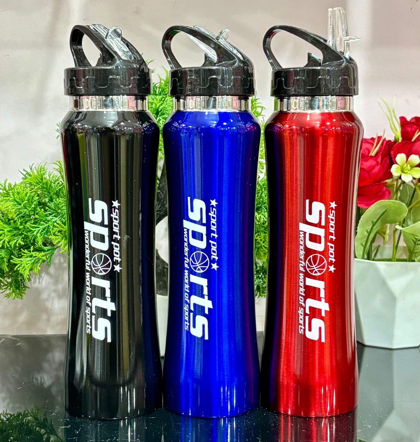Sports Stainless Steel Sipper Bottle (800ml)