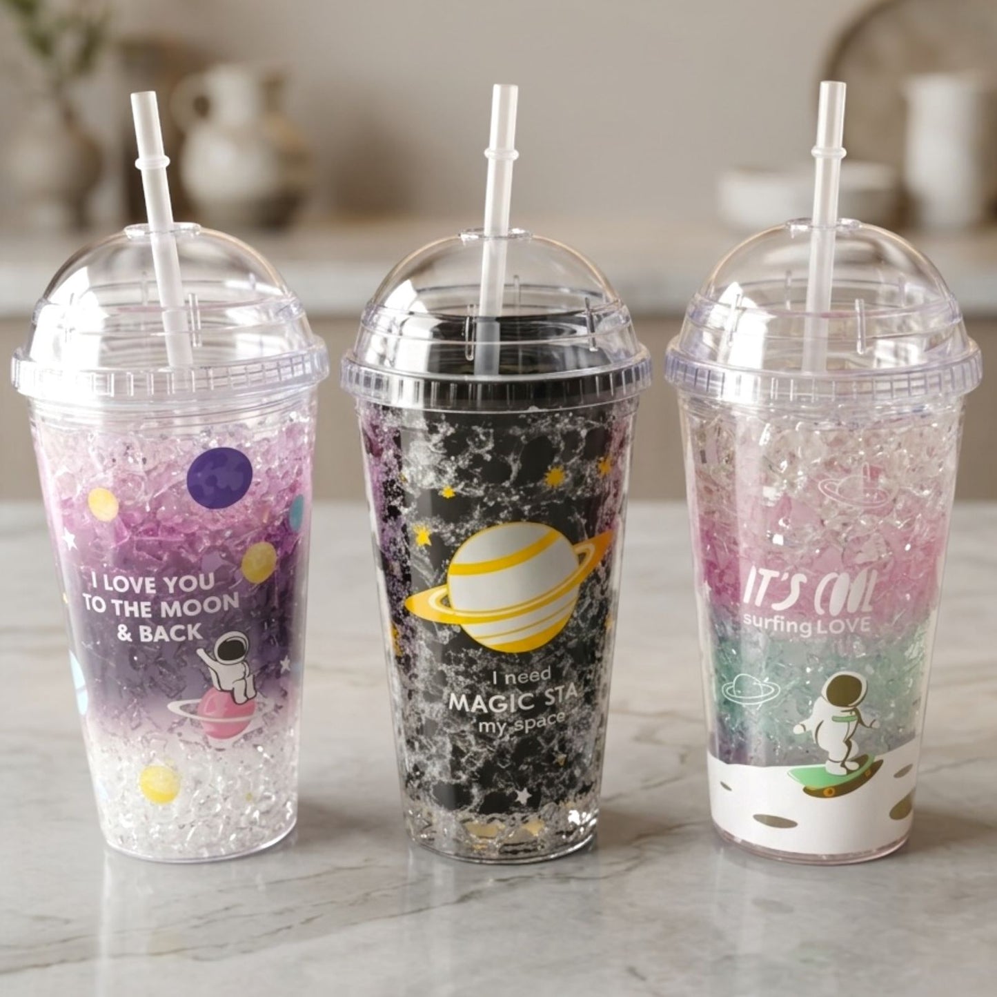 Astronaut Space Design LED Sipper Bottle