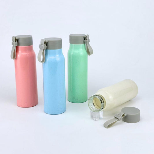 Mix Colour Glass Water Bottle (400ml)