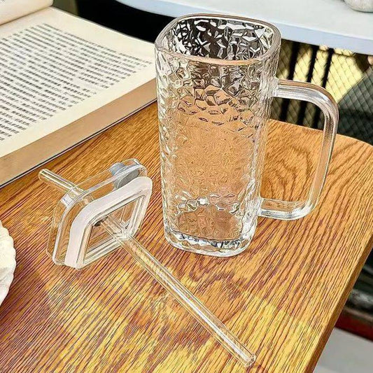 Glass Mug With Straw
