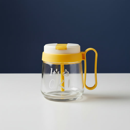 Glass Mug / Cup With Straw