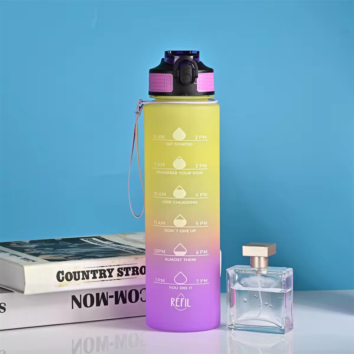 1000ml Motivational Water Bottle