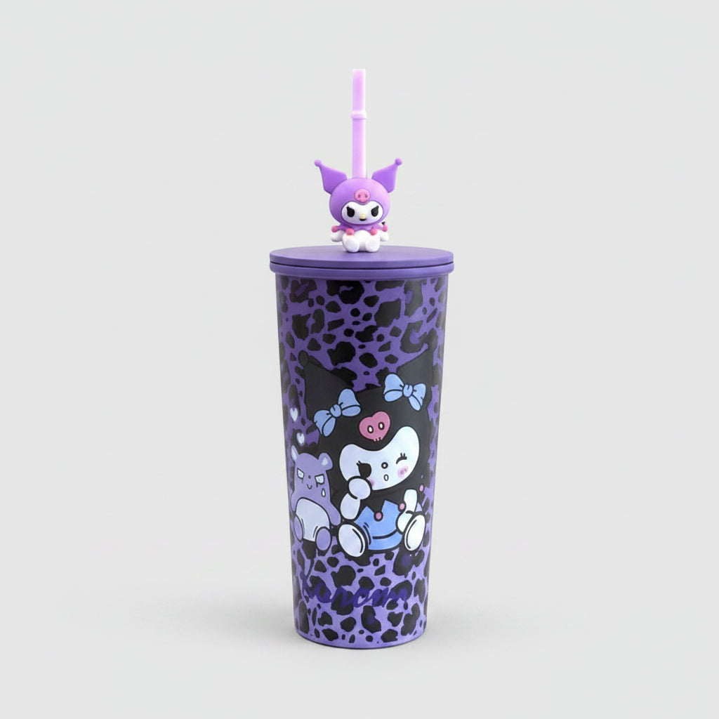 Purple Mix Cartoon Designs Stainless Steel Hot & Cold Sipper