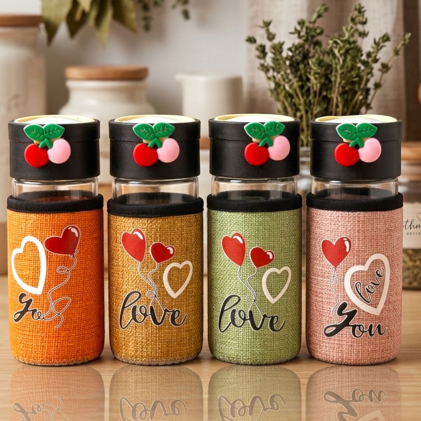 Cute Love Glass Bottle