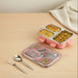 Bear Family 3 Compartment Stainless Steel Lunch Box
