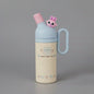 Children's Blue thermos bottle with cartoon character on a gray background