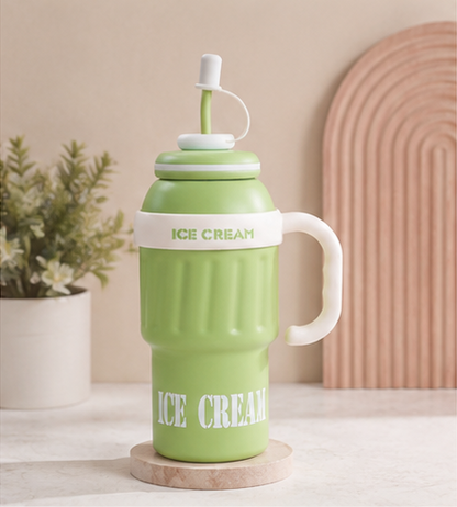 Ice Cream Stainless Steel Hot & Cold Tumbler (1000 ML)