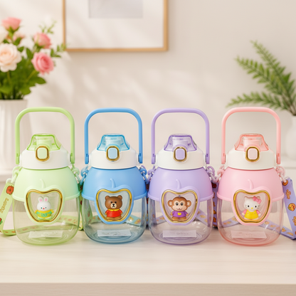 Cartoon Design Water Bottle & Sipper