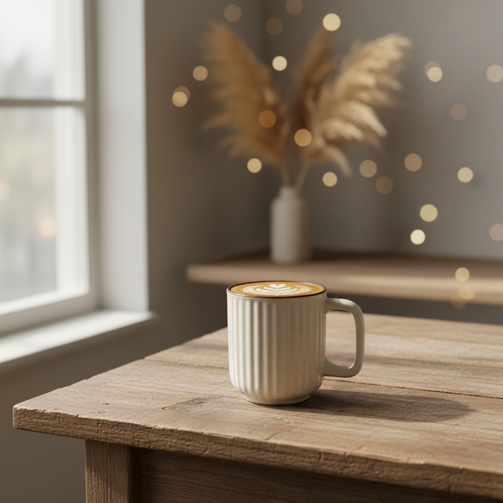 Minimalist White Ceramic Mug