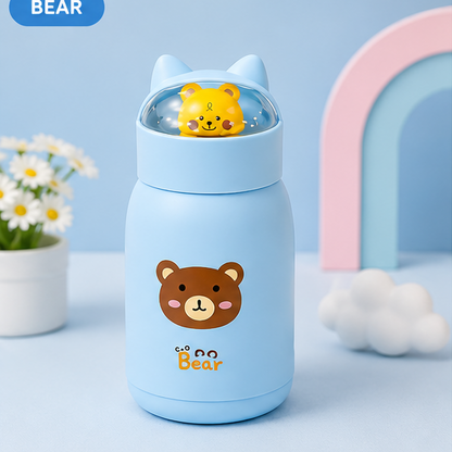 Cute Cartoon Design Glass Water Bottle