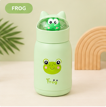 Cute Cartoon Design Glass Water Bottle