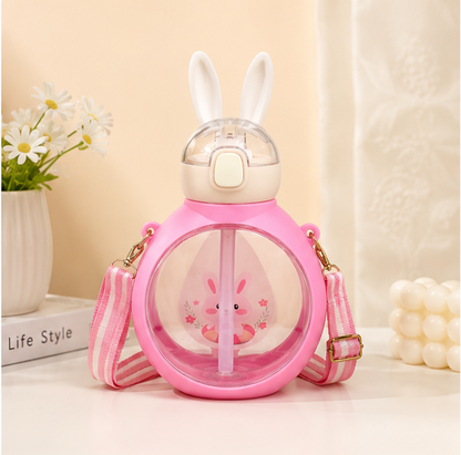 Rabbit Sipper Bottle With Adjustable Strap