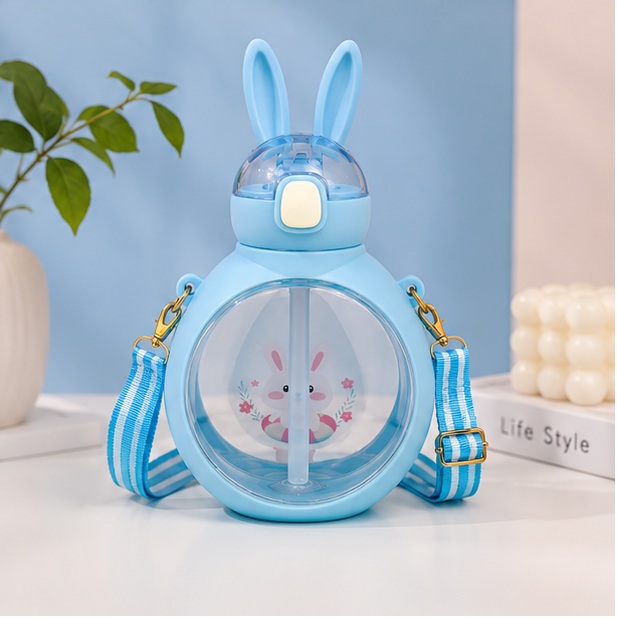 Rabbit Sipper Bottle With Adjustable Strap