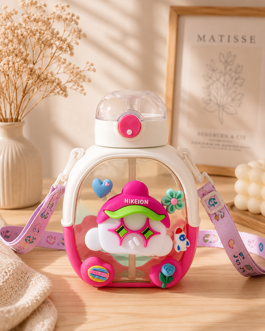 Cute Cartoon Design Sipper Bottle