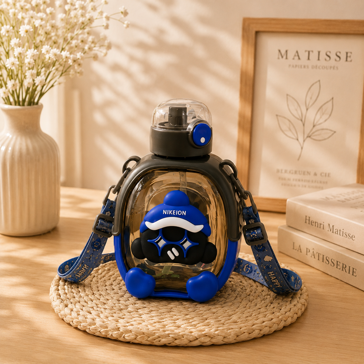 Cute Cartoon Design Sipper Bottle