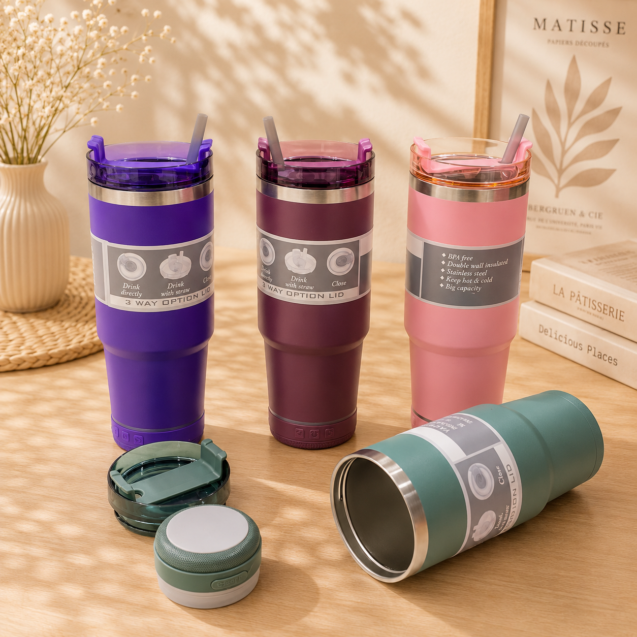 Stainless Steel Tumbler With Speaker