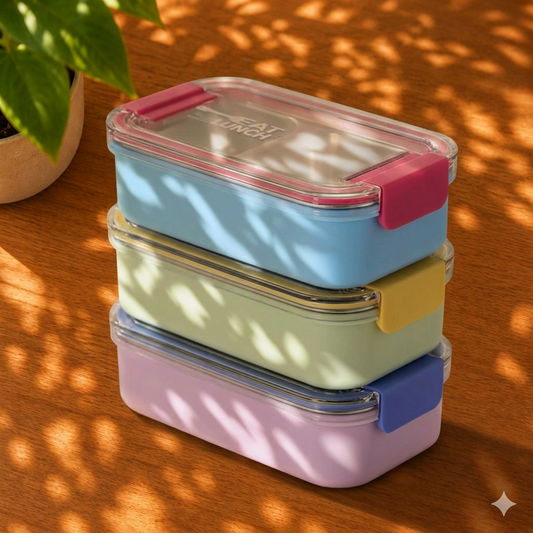 Stainless Steel 2 Compartment Lunch Box (500ml)