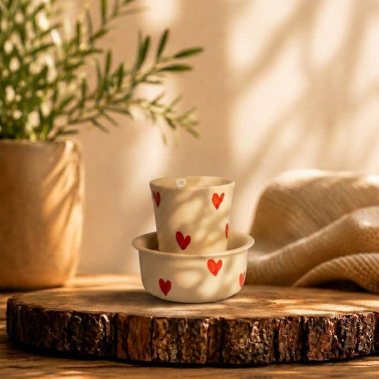 Handpainted Filter Coffee/Tea Mug - Set of 1 | Pinterest Inspired Gift for Lovers, Friends, Anniversary, Birthdays, Valentines, Boyfriend Girlfriend| Microwave Safe| 350ML