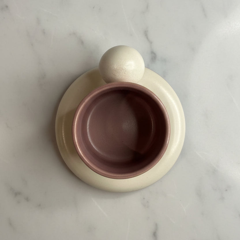 Purple Ceramic Bubble Coffee/Tea Mug with Saucer