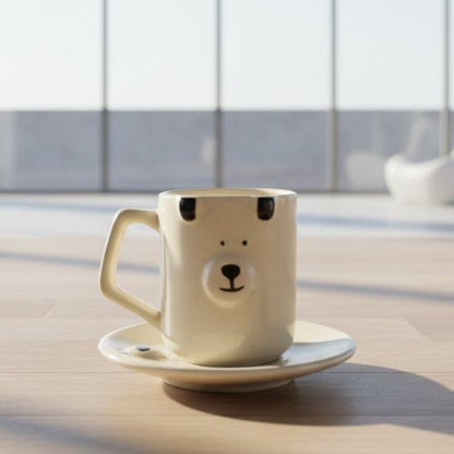 Ceramic Dog Coffee/Tea Mug & Saucer