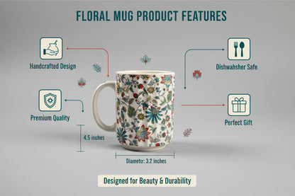 Stag Blue Big Coffee Mug Set of 1 to Gift to Best Friends, Coffee Mugs, Microwave Safe Ceramic Mugs