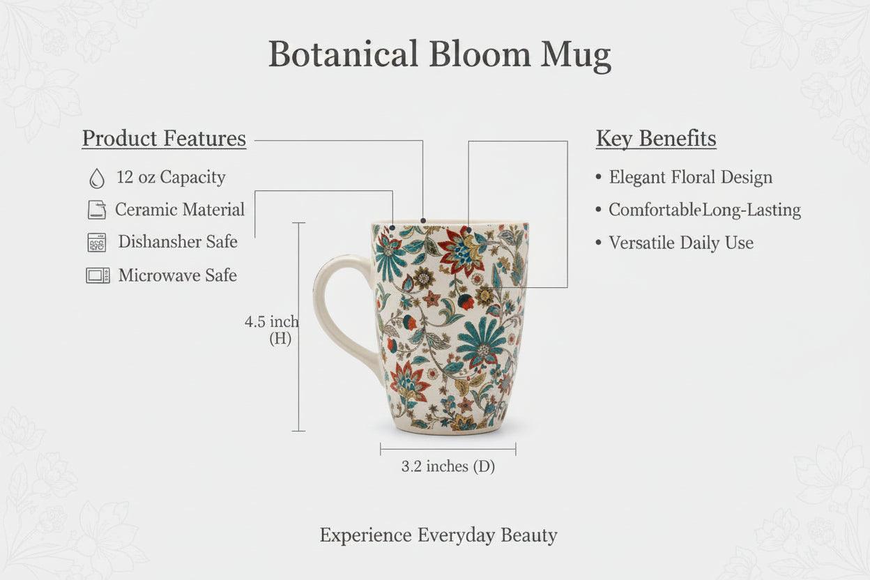 Handcrafted Blue Stag Ceramic Mug
