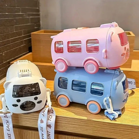 Cute Bus Design Water Bottle & Sipper