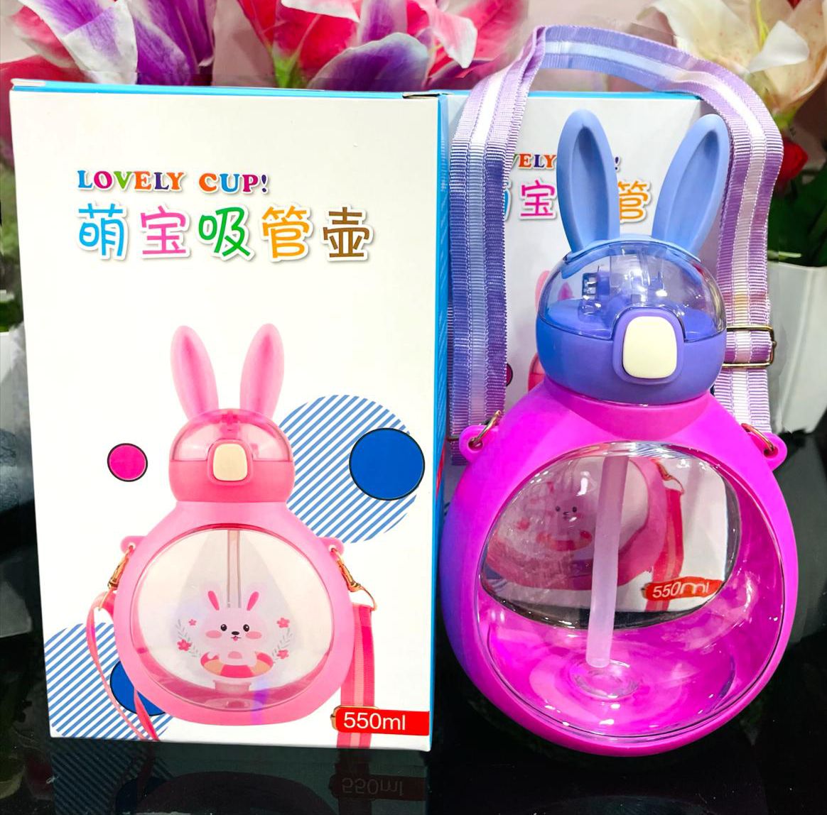 Rabbit Sipper Bottle With Adjustable Strap