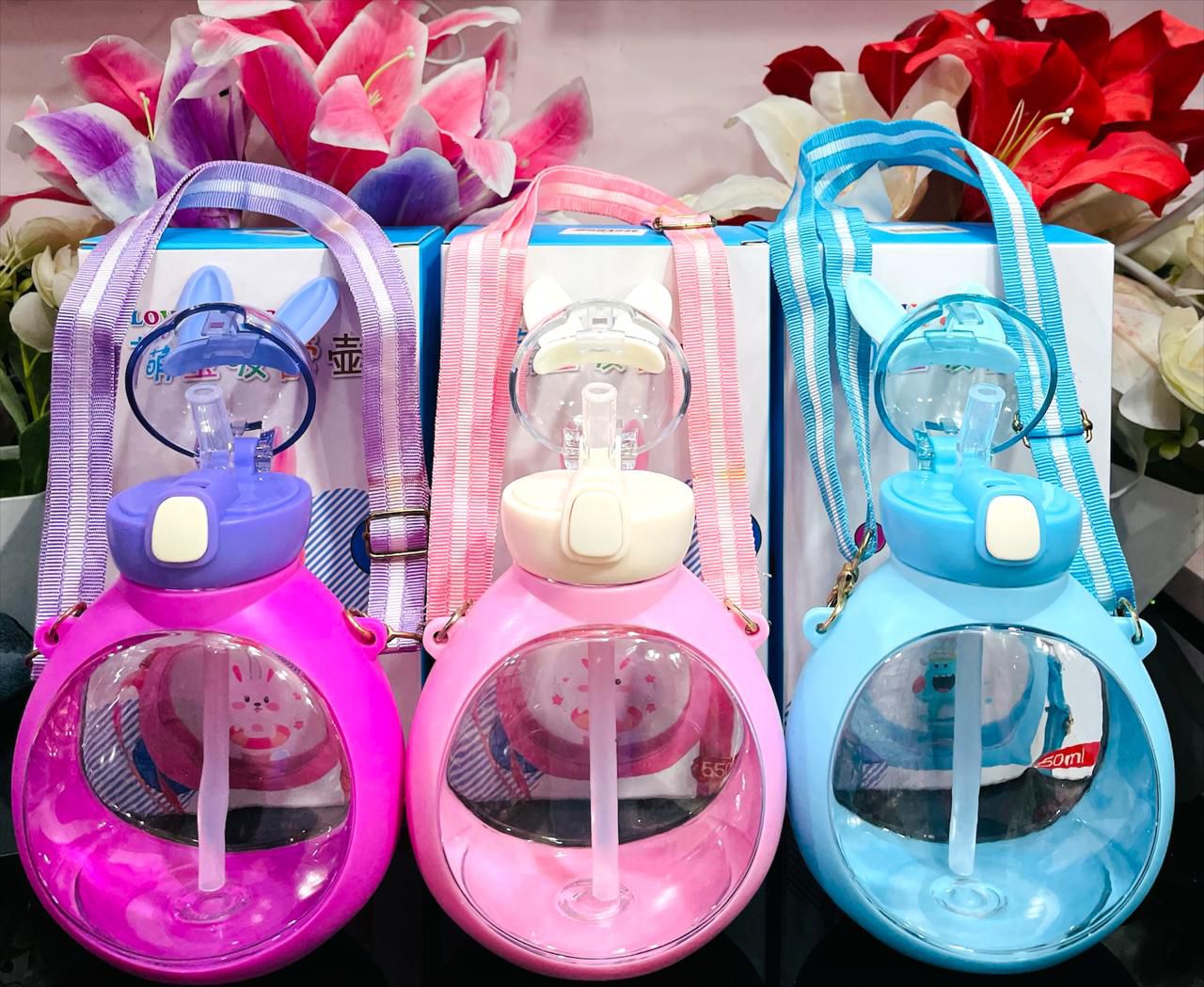 Rabbit Sipper Bottle With Adjustable Strap