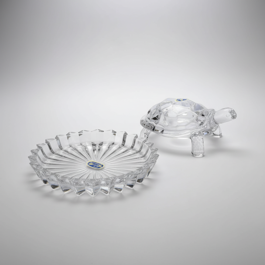 Glass Tortoise Set (Size- 14cm)