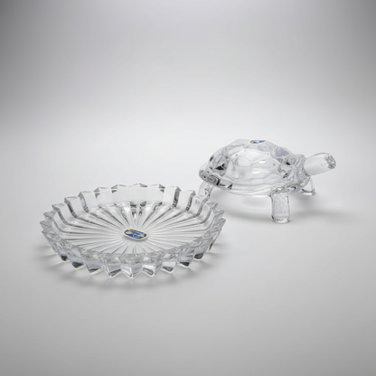 Glass Tortoise Set (Size- 14cm)