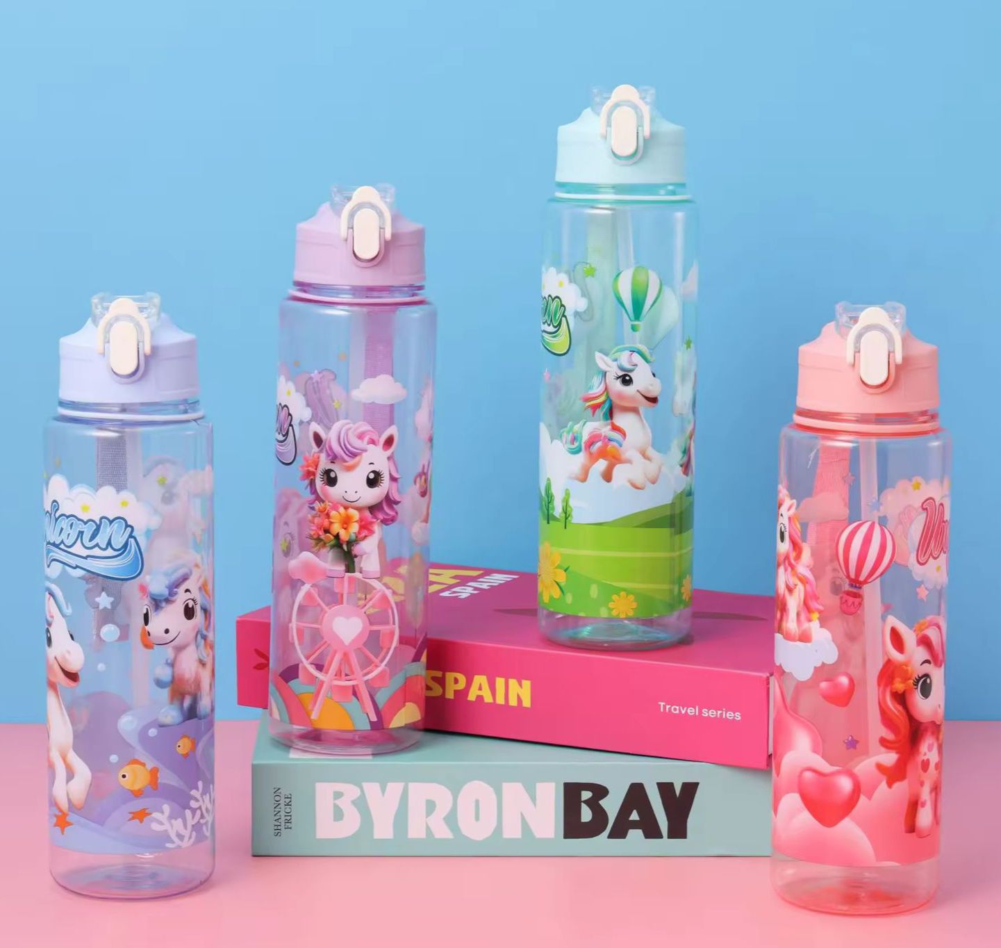 Unicorn Design Water Bottle & Sipper