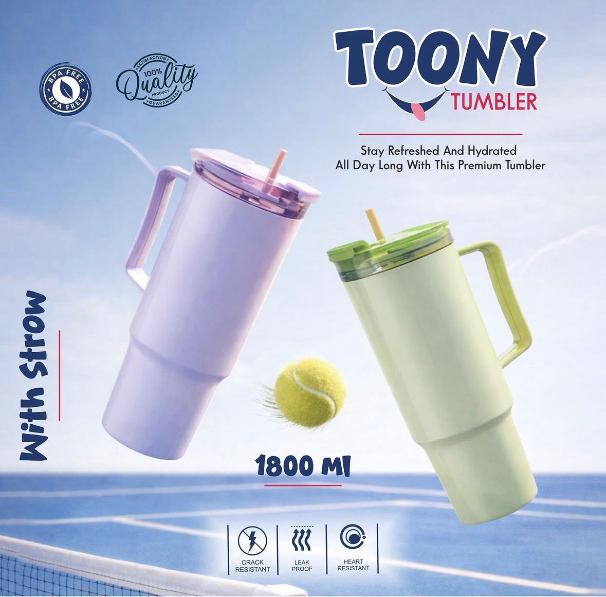 TOONY Plastic Tumbler (1800ml)