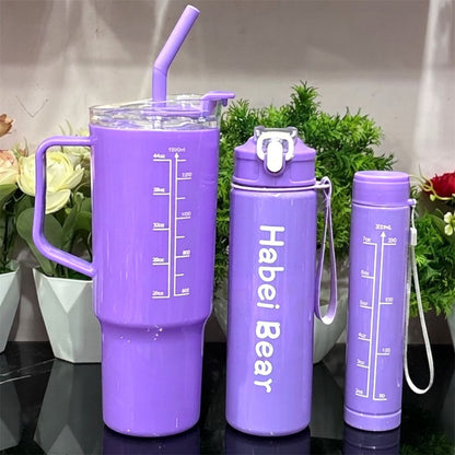 3 Piece Set of 2 Bottles & 1 Mug (1500ml + 800ml + 300ml)