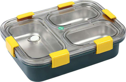 3 Compartment Stainless Steel Leakproof TOKYO Lunc h Box