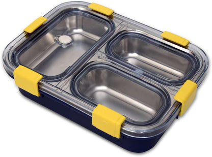 3 Compartment Stainless Steel Leakproof TOKYO Lunc h Box