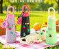 New Flower Design Glass Water Bottle With Stickers (500ml)