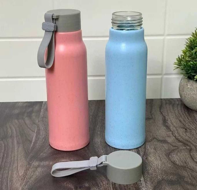 Mix Colour Glass Water Bottle (400ml)