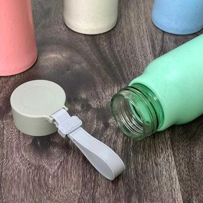 Mix Colour Glass Water Bottle (400ml)