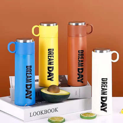 Dream Day Glass Water Bottle With Plastic Outer Cover