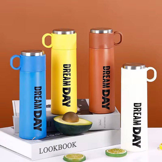 Dream Day Glass Water Bottle With Plastic Outer Cover