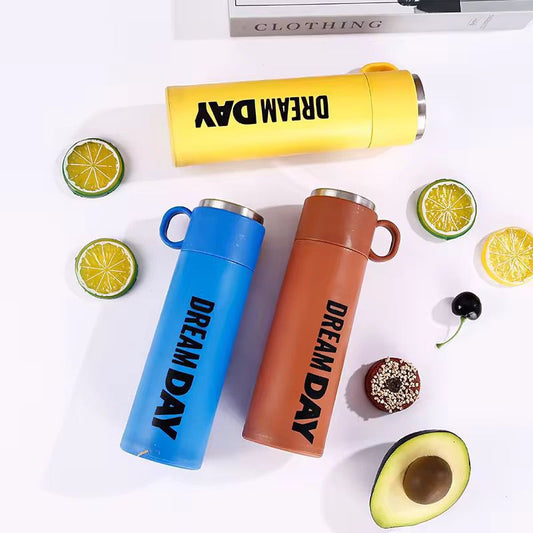 Dream Day Glass Water Bottle With Plastic Outer Cover